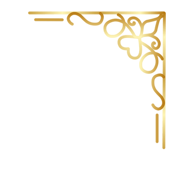 Golden corner for certificate frame png