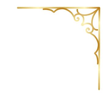 Aesthetic golden corner frame png