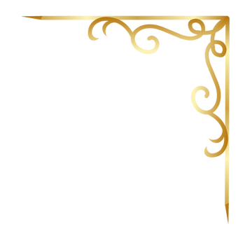 Golden corner for certificate png