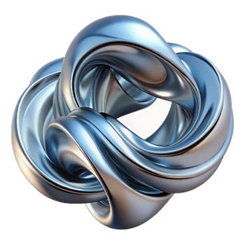 stunning artistic Flowing ribbons of liquid metal, reflecting distorted images of geometric patterns, dimly lit, surrealist style 4K png
