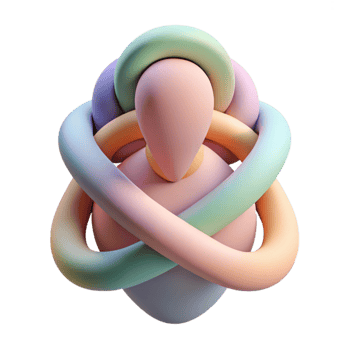 vibrant traditional Abstract portrait formed by intersecting lines and curves, with a soft, pastel color scheme, Bauhaus style exclusive png