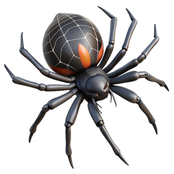 magnificent abstract A gothic spider spinning a web, intricate details, macro photography style professional png