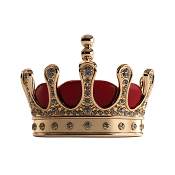 Ornate Golden Crown with Precious Gemstones Representing Regal Authority and Regalia png