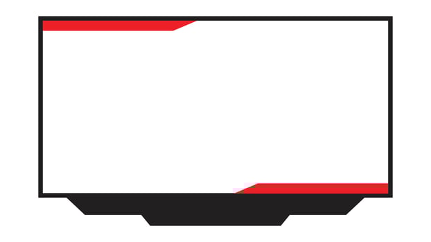 Overlay frame design for game live stream, game overlay frame vector