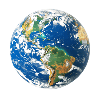 Detailed Satellite View of the Vibrant and Diverse Planet Earth png
