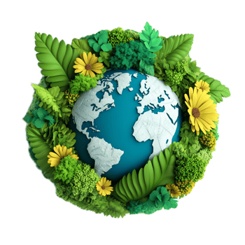 Eco-Friendly Earth Day with Global Warming and Climate Change Awareness on Green Planet png