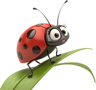 Cheerful Cartoon Beetle with Adorable Animated Features. . png