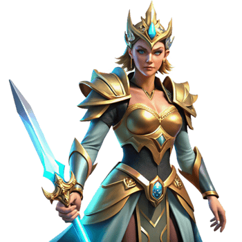 extraordinary vintage A fierce warrior queen with elaborate armor, wielding a glowing sword, dramatic spotlighting. Heroic fantasy art style original png