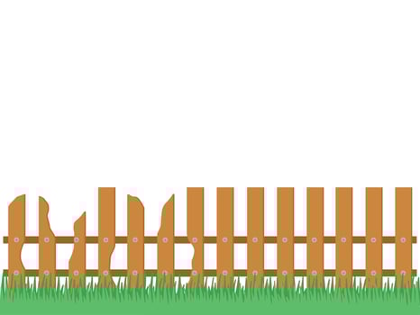 Wood Fence decoration vector