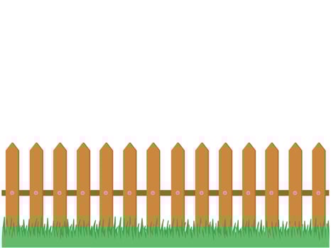 Wooden Fence Grass illustration vector