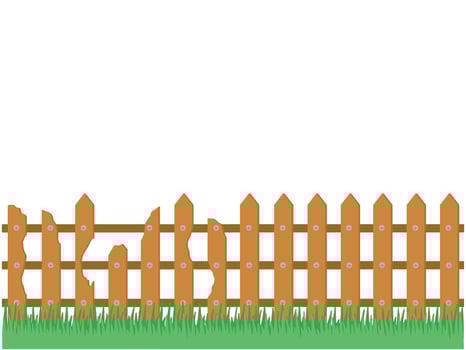 Wood Fence Illustration vector