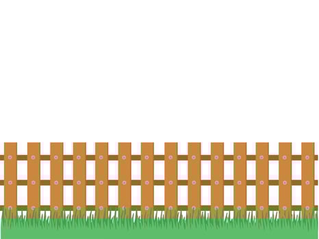 Wood Fence Illustration for Decoration vector