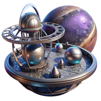 wonderful rustic Space station orbiting a distant planet, intricate metallic structures, panoramic views of the cosmos, realistic lighting, sci-fi, genuine png