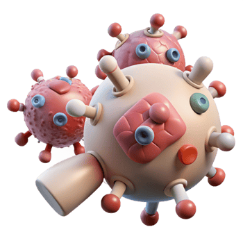magnificent contemporary A group of nanobots repairing damaged tissue, microscopic view, scientific illustration style original png