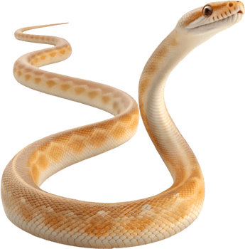 Exotic wildlife art featuring a large reticulated boa snake with stunning patterns. . png