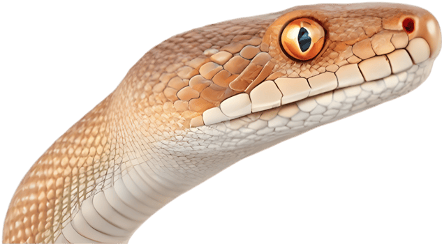 Realistic boa snake with detailed vibrant patterns in a wild animal illustration. . png