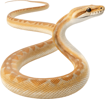 Stunning artwork of a non-venomous boa snake with vibrant patterns. . png