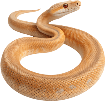Exotic non-venomous reticulated boa snake illustration for wildlife clipart. . png