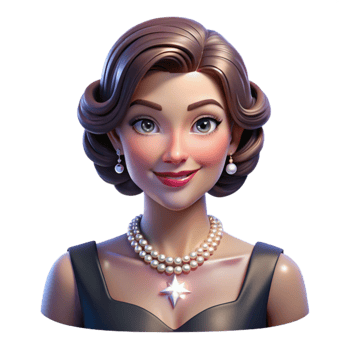 serene abstract Portrait of a glamorous Hollywood starlet with a diamond necklace, a captivating smile, lit by the flash of paparazzi cameras, in the style of Art Deco detailed png