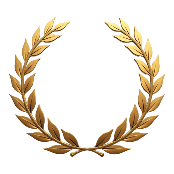 Royal Golden Laurel Emblem Perfect for Digital Print Designs png