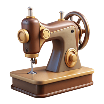 extraordinary classic A vintage sewing machine with intricate details, soft natural lighting, vintage illustration style, sepia tones exclusive png