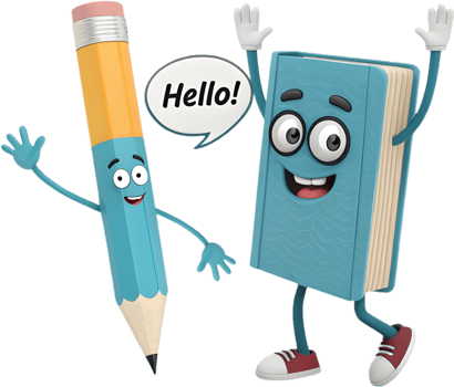 Cartoon Characters in Educational Art . png