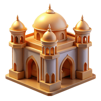 serene artistic Mud brick mosque, ornate carvings, golden hour light, photorealistic style genuine png