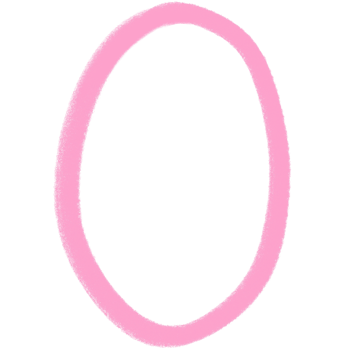 Chalk Pink number zero png