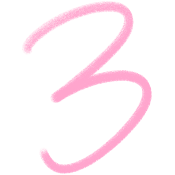 Chalk pink Number 3 png