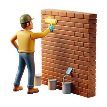 wonderful creative A street artist creating a mural on a brick wall, midday, bright lighting, urban art style 4K png