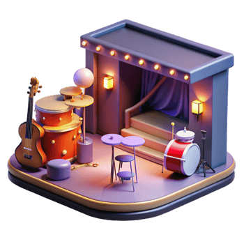 magnificent contemporary A jazz club with live music and dim lighting, night, atmospheric lighting, jazz club style detailed png