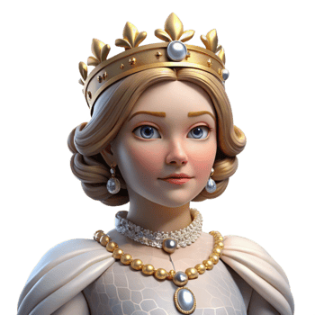 dramatic rustic Portrait of a regal queen wearing a crown and elaborate jewelry, dramatic backlighting, Baroque style original png
