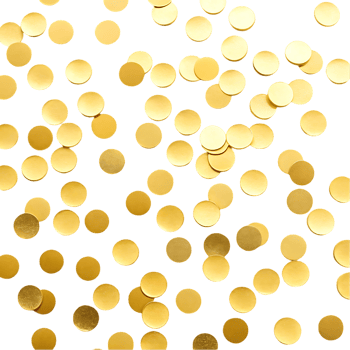 Golden confetti on black background png