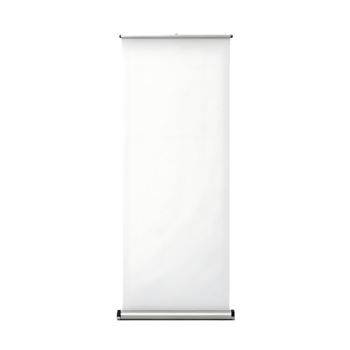 Blank retractable banner stand, isolated on white. png