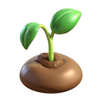 beautiful rustic A sprouting bean seedling pushing through the soil, soft lighting, time-lapse photography style genuine png