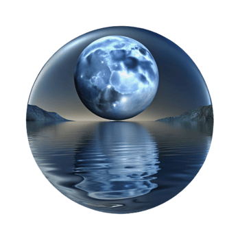 impressive rustic A full moon reflecting on a calm lake, serene atmosphere, night photography detailed png