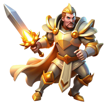 stunning vintage A valiant paladin with a holy sword, battling a demonic horde, illuminated by the divine light of his weapon. Epic fantasy, dynamic lighting premium png
