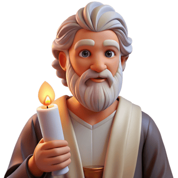 wonderful artistic Portrait of an ancient philosopher with a long white beard, a thoughtful expression, and a scroll in hand, lit by warm candlelight, classical Greek style high quality png