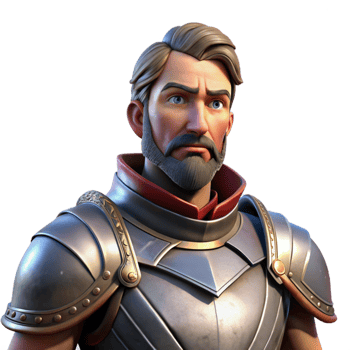 serene contemporary Portrait of a medieval knight in full plate armor, dramatic castle lighting, historical art style premium png