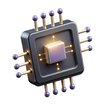 magnificent artistic A single microchip emitting binary code as beams of light, dark background, abstract digital art, original png