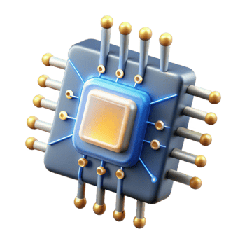 impressive creative A single microchip emitting binary code as beams of light, dark background, abstract digital art, authentic png