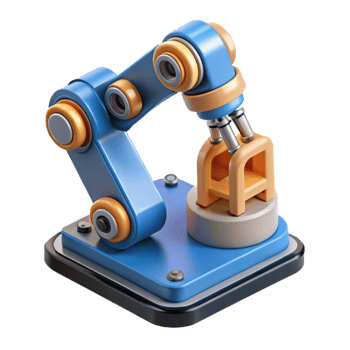 magnificent abstract A robotic arm assembling a complex microchip, studio lighting, hyperrealistic, authentic png
