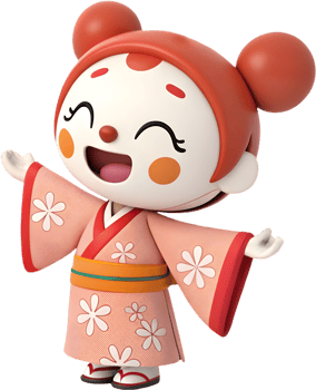 Cartoon of a boy wearing a traditional Japanese costume in a dynamic pose. . png