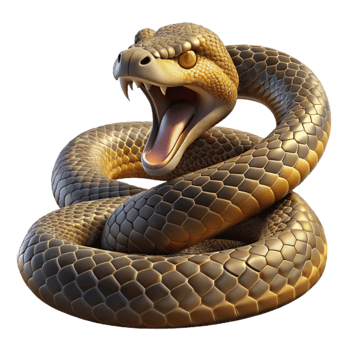 vibrant modern A coiled rattlesnake ready to strike, close-up shot with dramatic lighting, nature documentary style detailed png