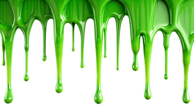 Bright Green Slime Dripping Down png