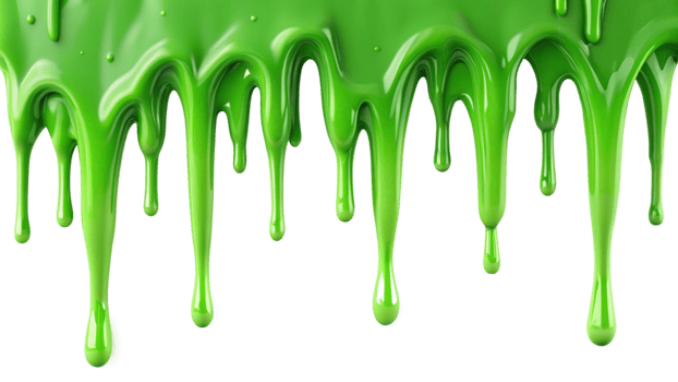 Bright Green Slime Dripping Downwards Against Black Background png