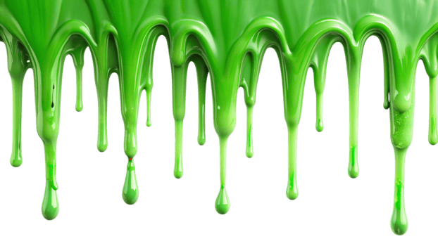 Bright Green Slime Dripping Downwards png