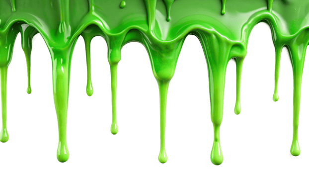 Green Slime Dripping on Black Background png