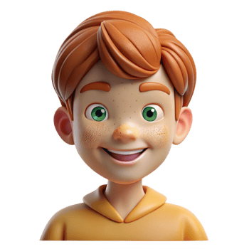 beautiful traditional Portrait of a young boy with freckles and a mischievous grin, brightly lit with soft, diffused light, Art Nouveau style original png