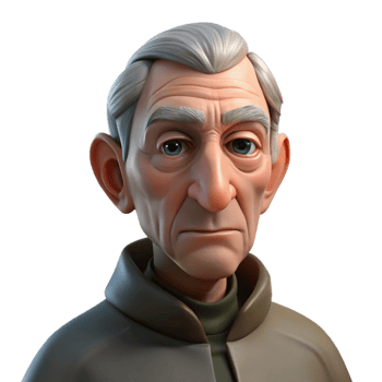 dramatic classic Portrait of an elderly man with deep wrinkles and wise eyes, chiaroscuro lighting, Renaissance painting style high quality png